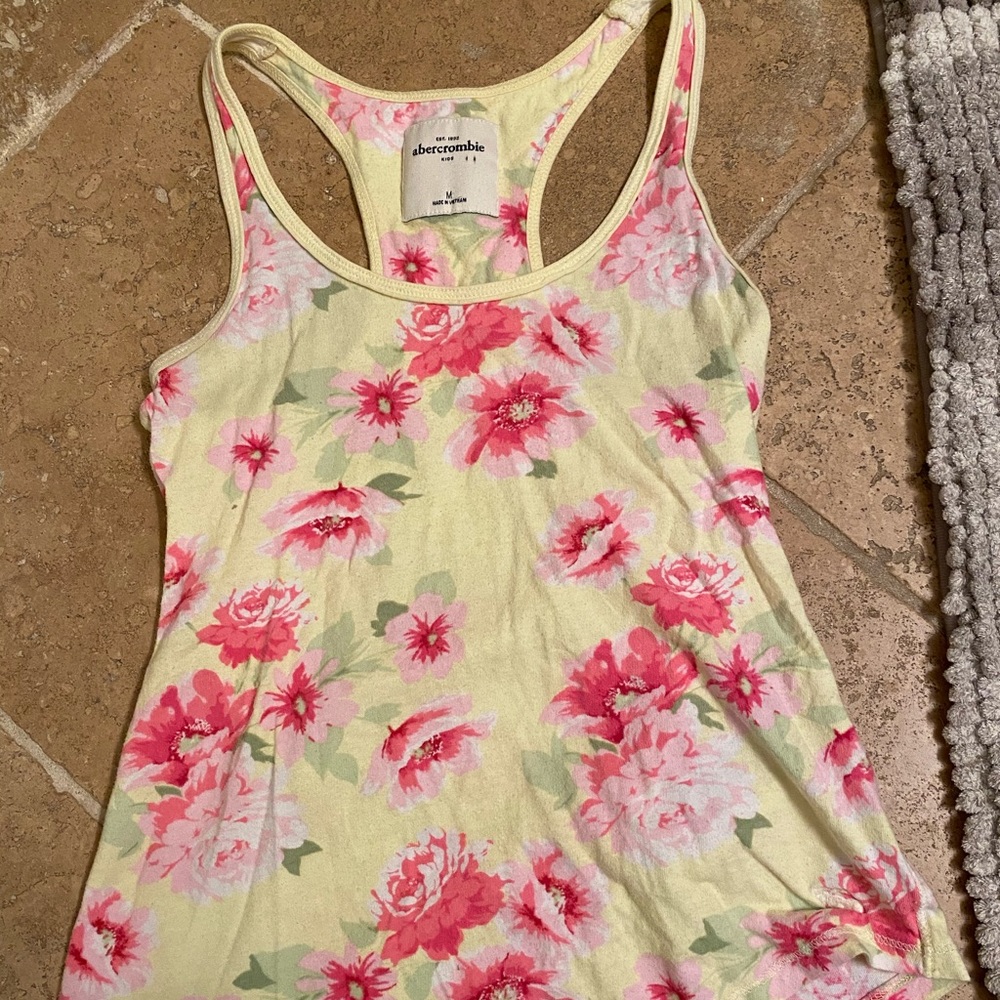 abercrombie floral printed tank top